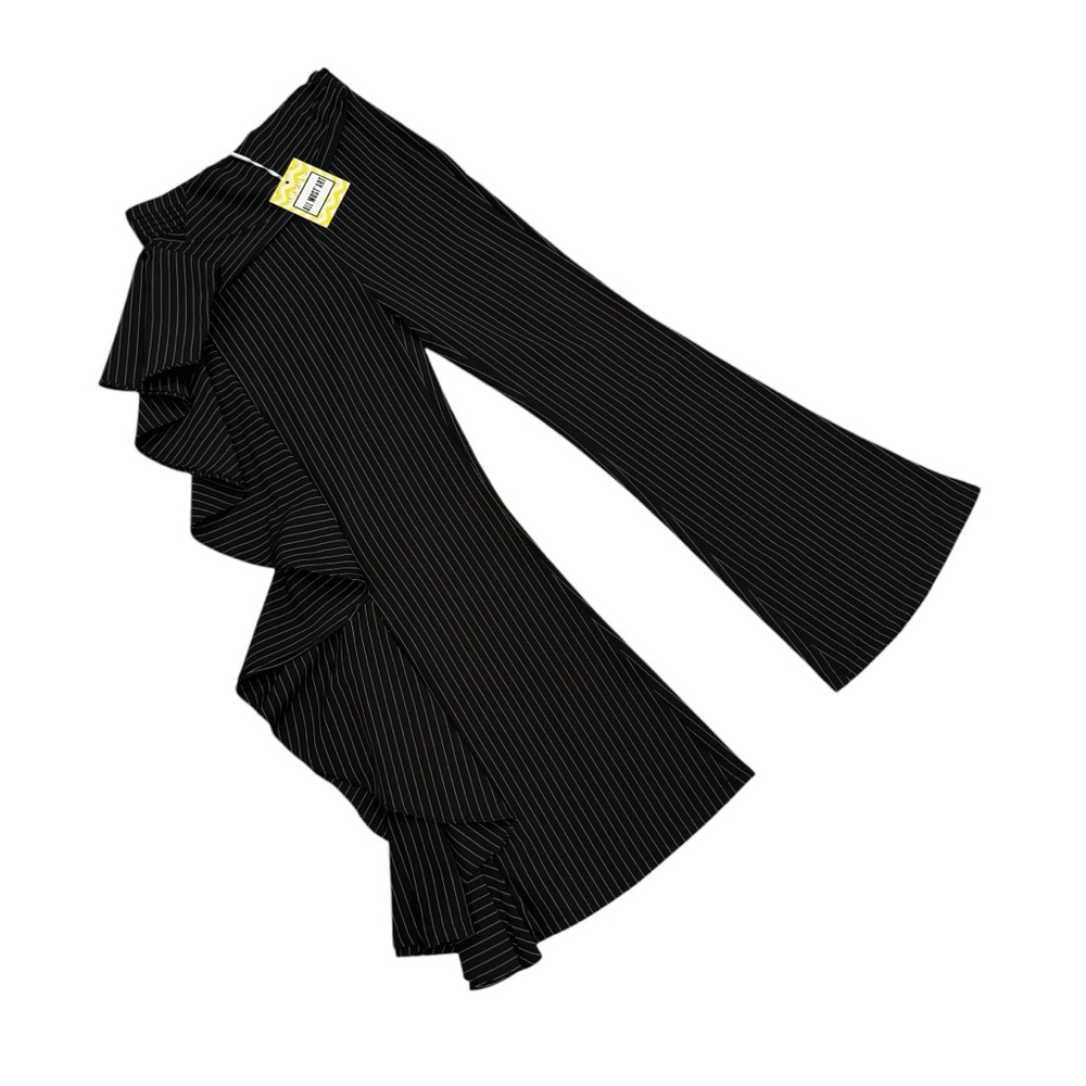NWT Pinstripe Ruffle Italian Trousers